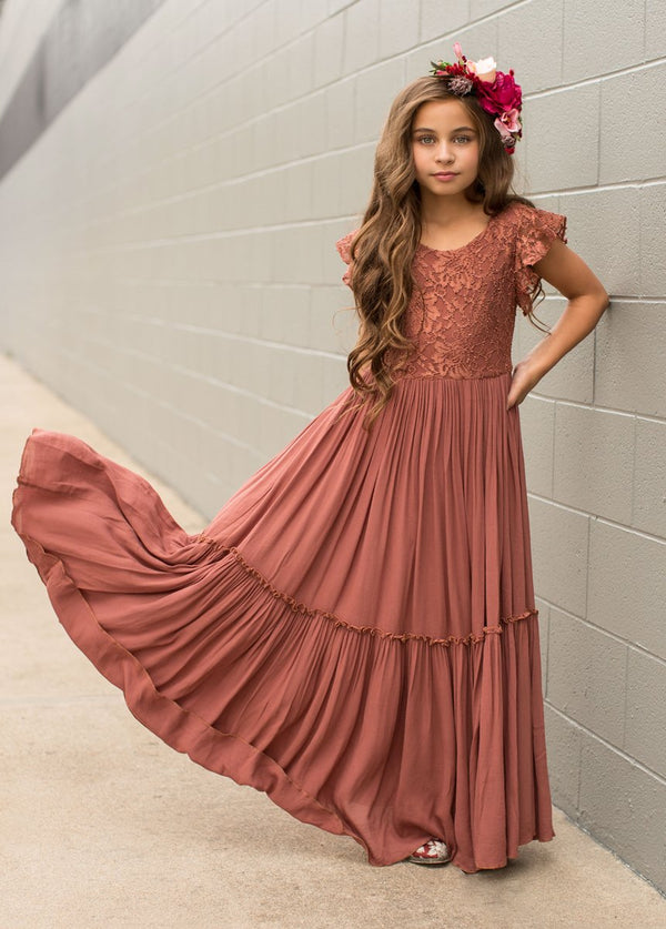 Macy Dress in Rust