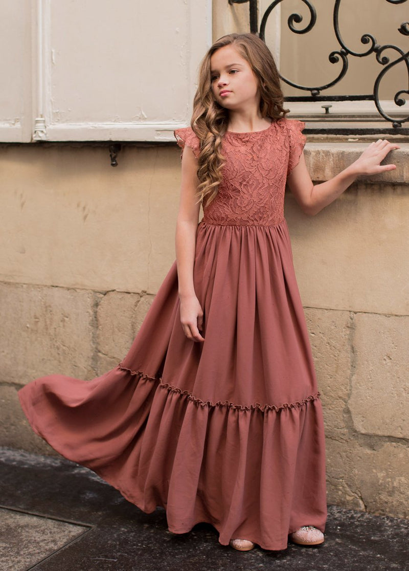 Macy Dress in Rust