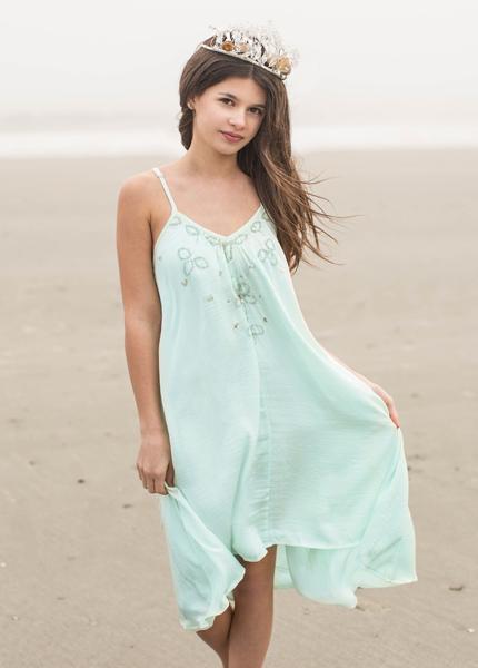 Meadow Dress in Pale Aqua