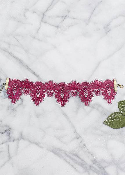 Melina Choker in Burgundy
