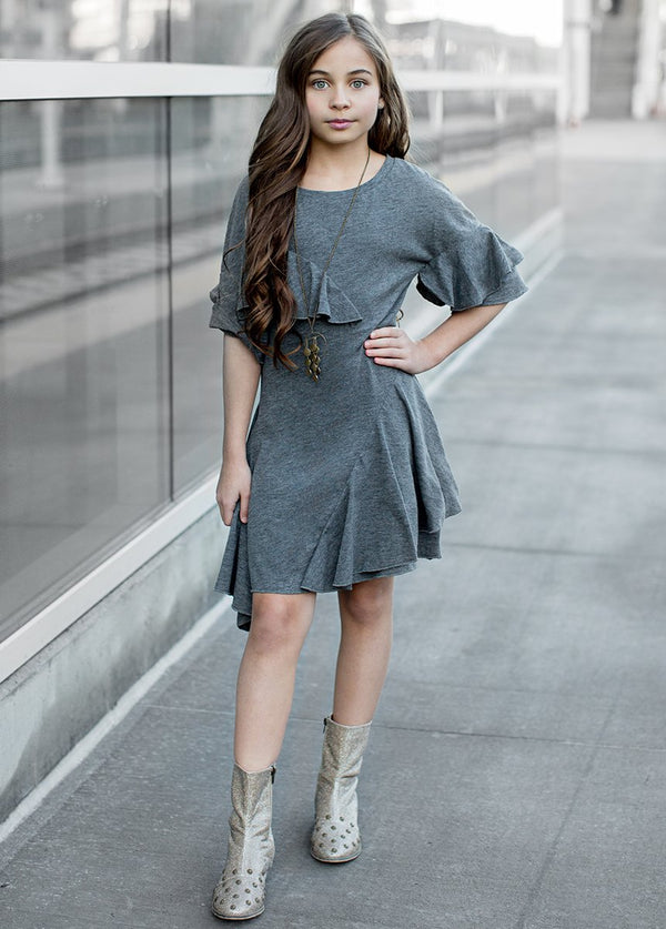 *NEW* Mireille Dress in Charcoal
