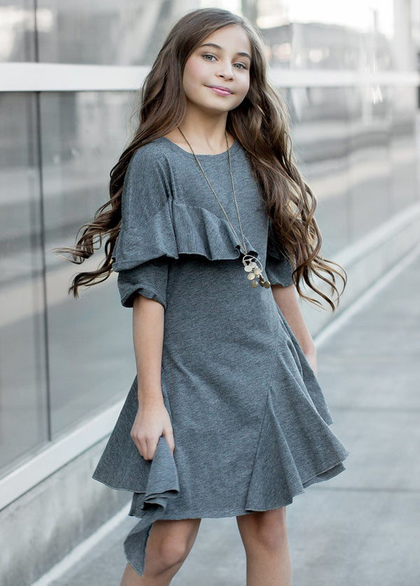 *NEW* Mireille Dress in Charcoal