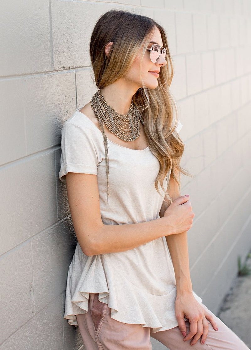 Myra Top in Oatmeal