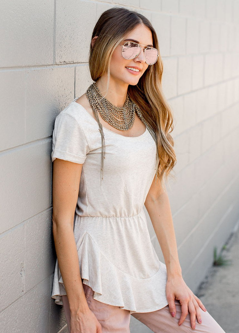 Myra Top in Oatmeal