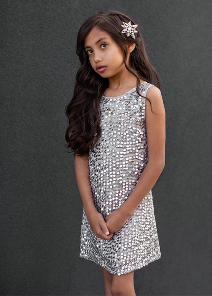 *NEW* Naiya Dress in Antique Silver