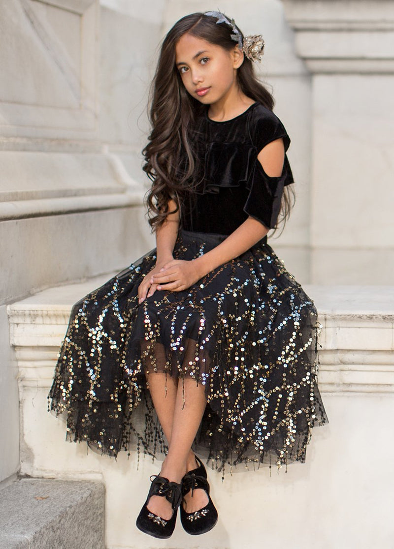 Zoe Top in Black Velvet
