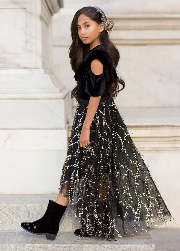 Zoe Top in Black Velvet