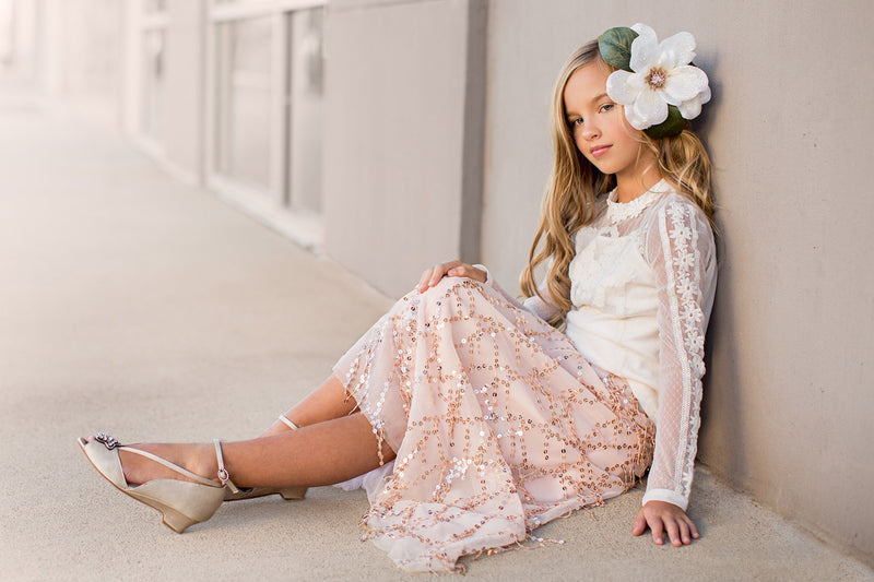 Natasha Skirt in Rose Gold
