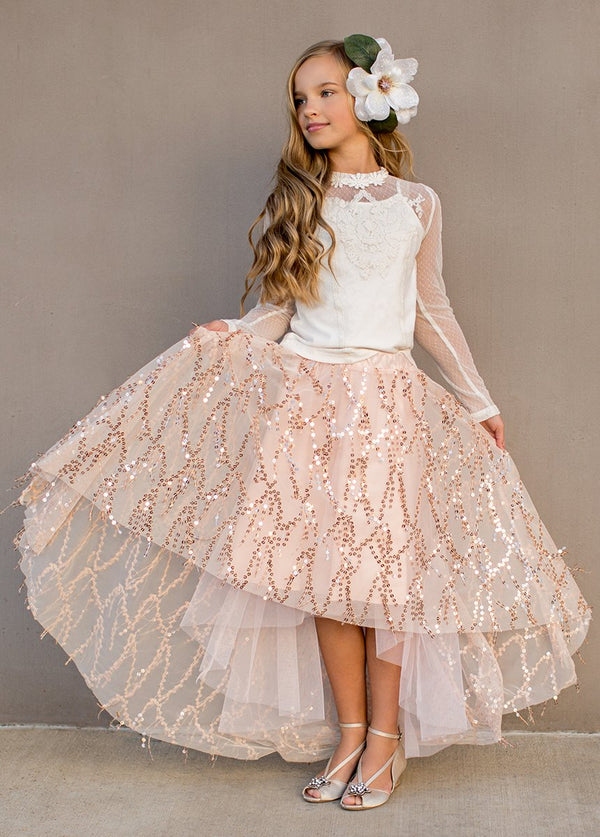 Natasha Skirt in Rose Gold