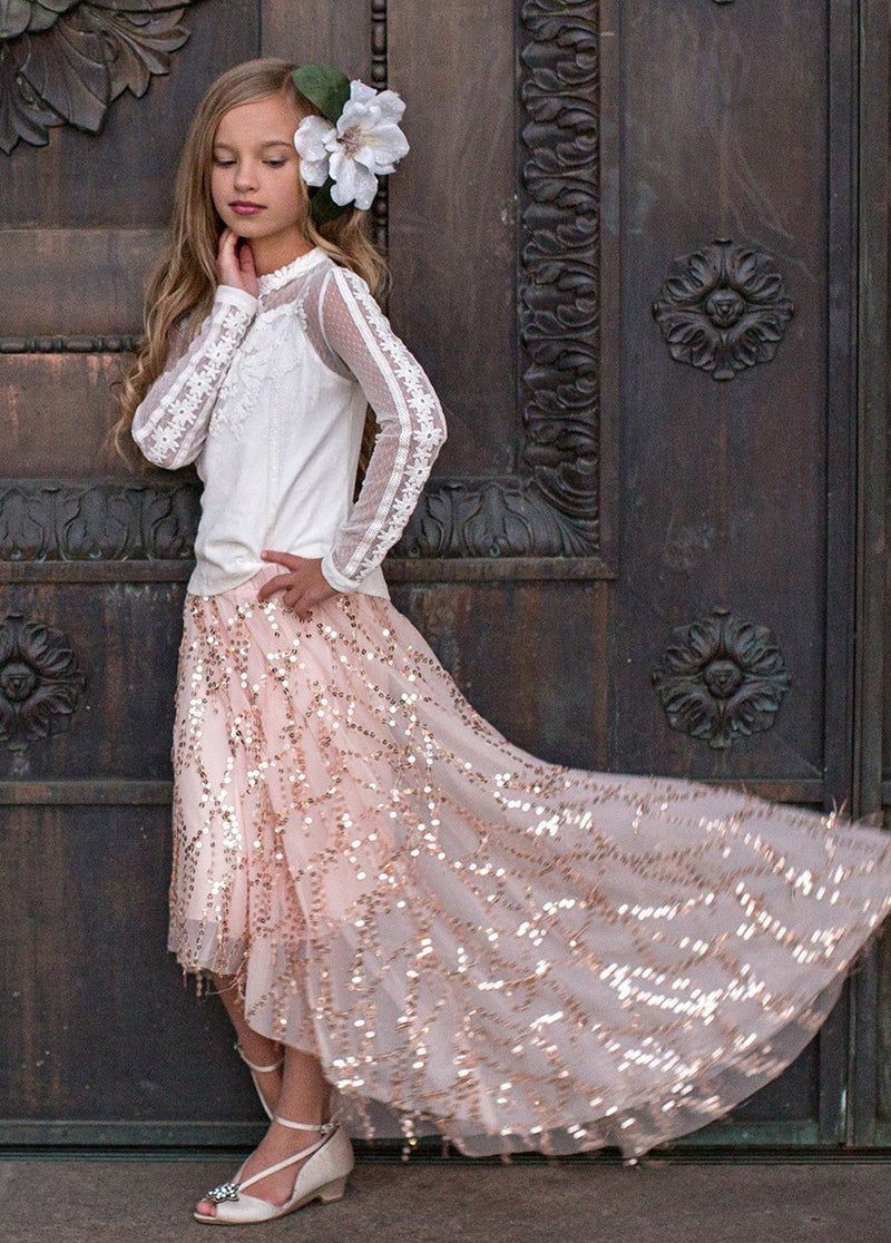 Natasha Skirt in Rose Gold