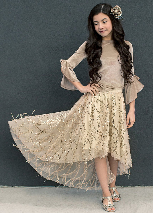 Natasha Skirt in Gold