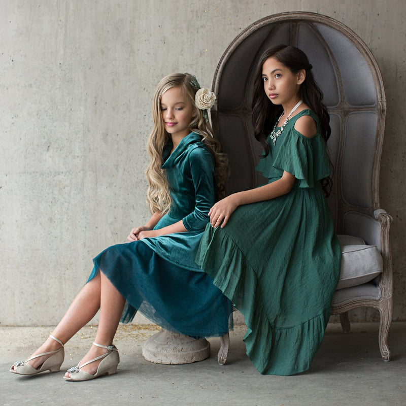 Tallulah Dress in Evergreen