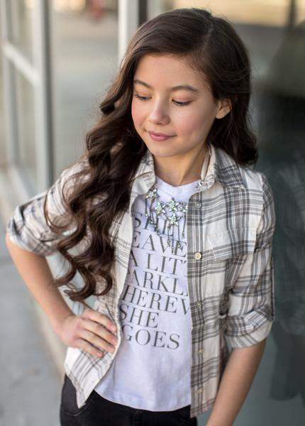 Noelle Top in Grey