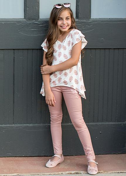 Alexandria Jeggings in Rose