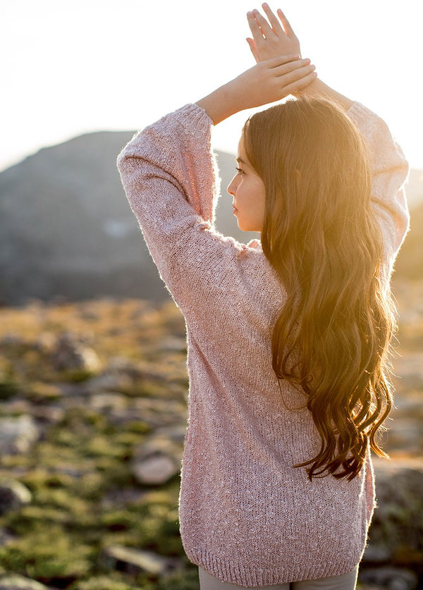 Olina Sweater in Pale Rose