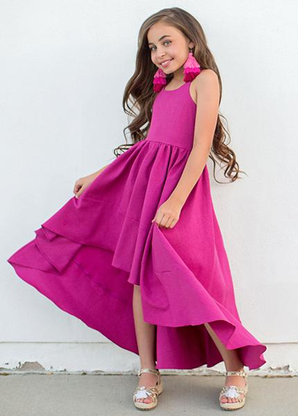 Pearl Dress in Garnet