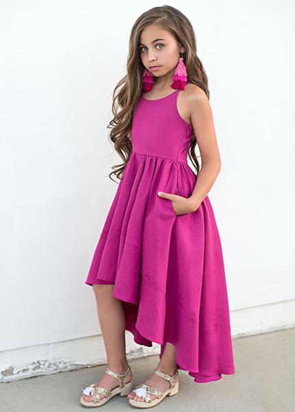 Pearl Dress in Garnet
