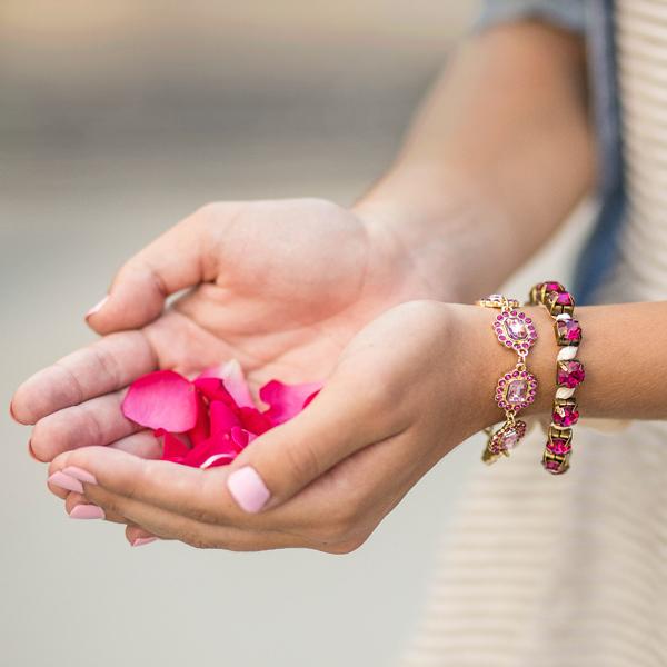 fleur bracelet in rose