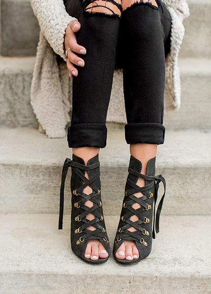 Raven Booties in Black 