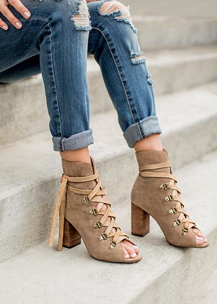 Raven Booties in Stone 