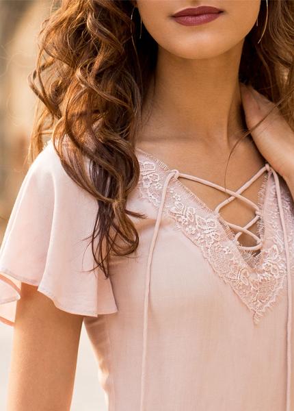 Reagan Dress in Blush
