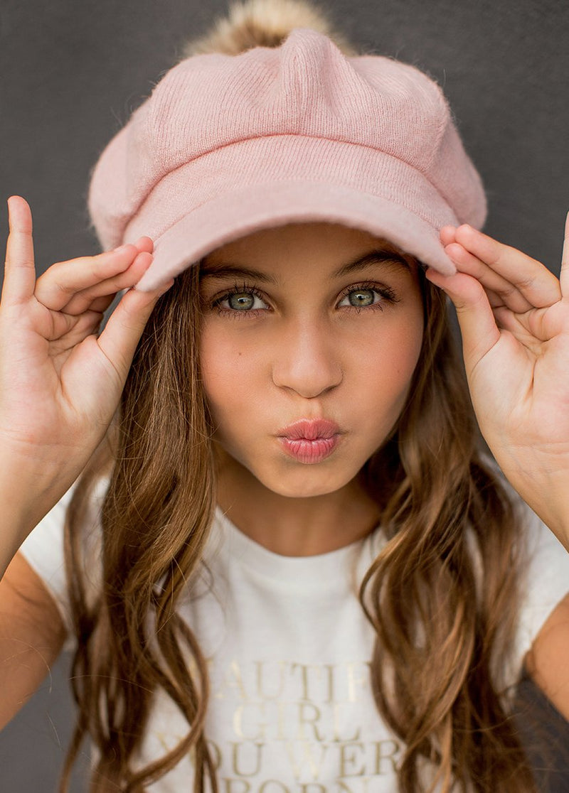 Rosalyn Knit Newsboy Cap