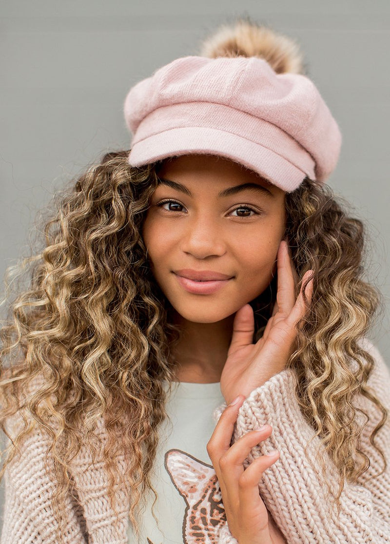 Rosalyn Knit Newsboy Cap