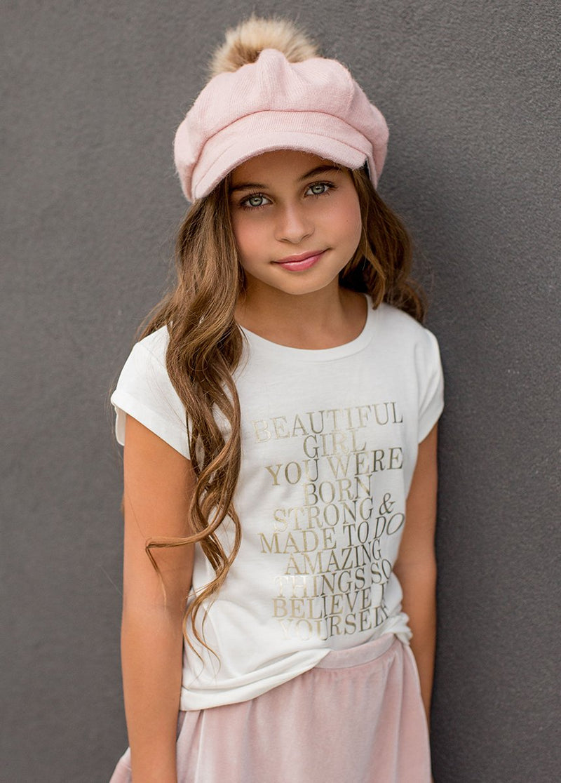 Rosalyn Knit Newsboy Cap