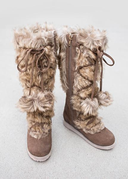 Belinda Fur Boots in Sable