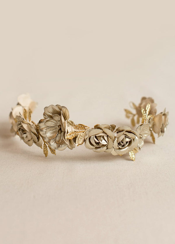 Shea Flower Crown in Gold