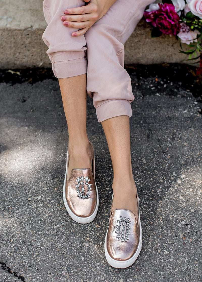 Sian Slide in Rose Gold