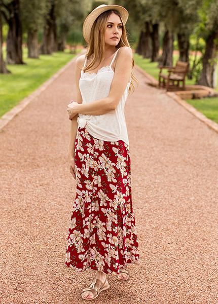 Skylar Skirt in Red