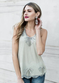 Sonia Top in Vintage Silver