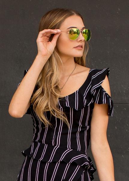 Carmen Top in Stripe