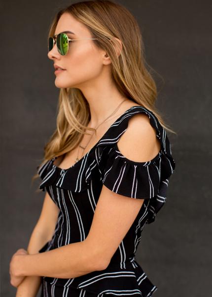 Carmen Top in Stripe
