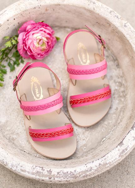 Sydney Leather Sandals in Pink
