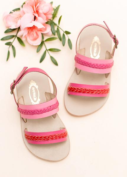 Sydney Leather Sandals in Pink
