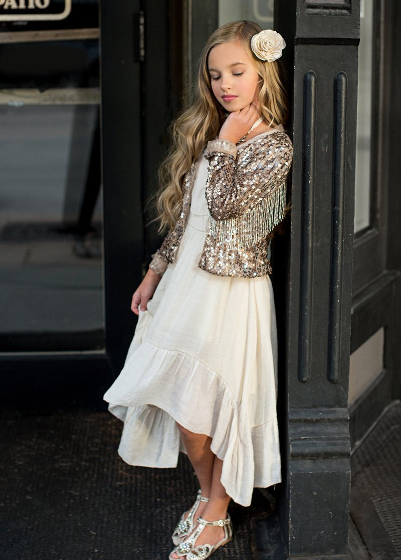Tallulah Dress in Ecru