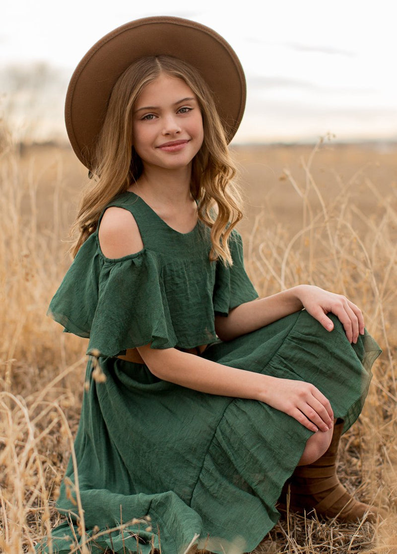 Tallulah Dress in Evergreen