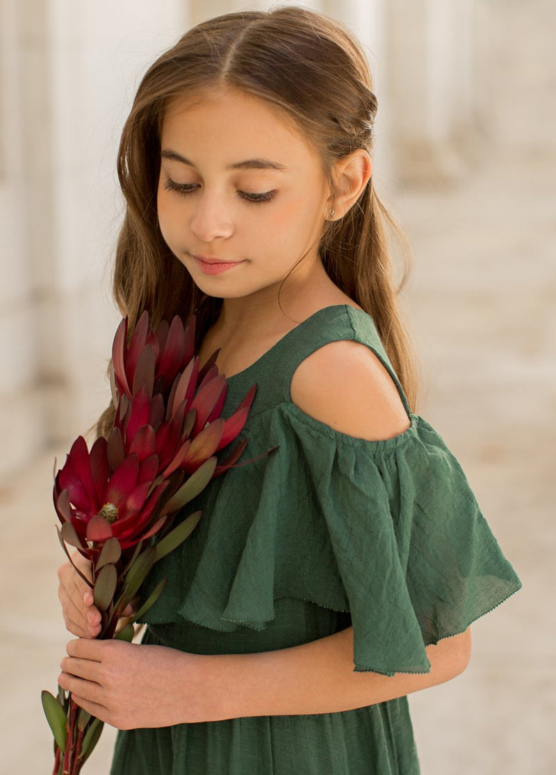 Tallulah Dress in Evergreen