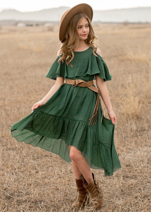 Tallulah Dress in Evergreen