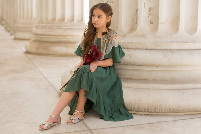 Tallulah Dress in Evergreen