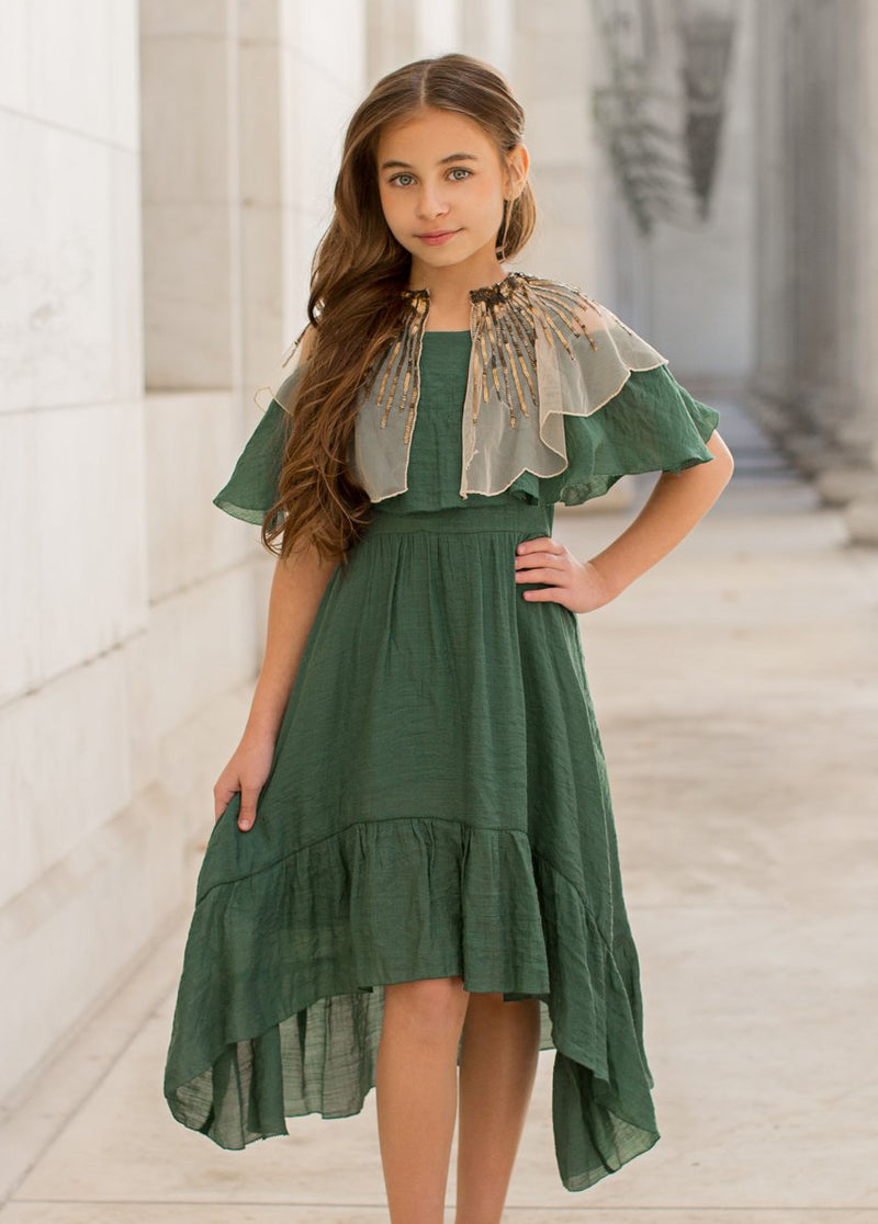 Tallulah Dress in Evergreen