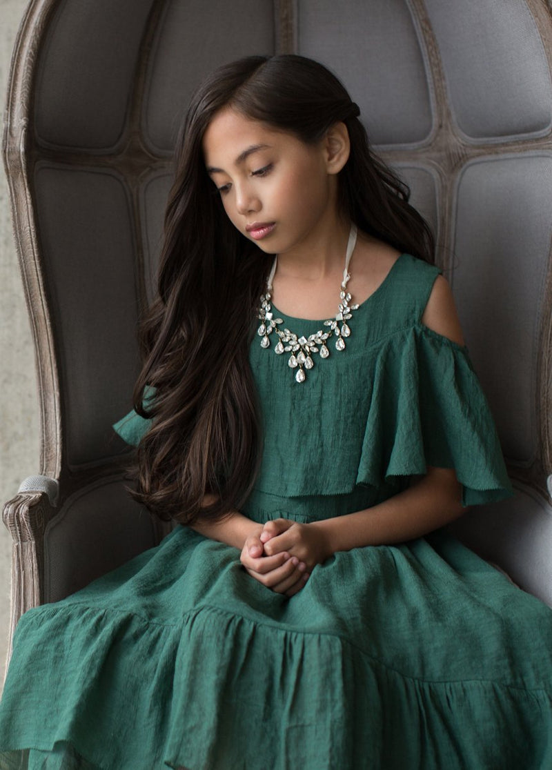 Tallulah Dress in Evergreen