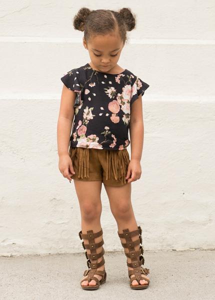 Tulip Ruffle Top in Floral