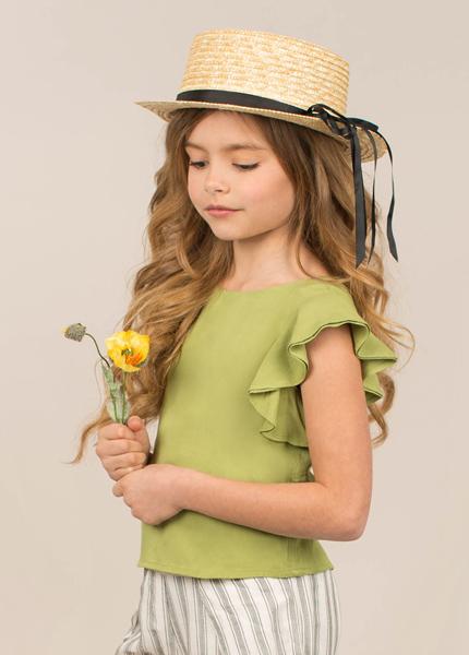 Tulip Ruffle Top in Leaf