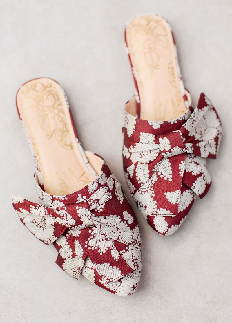 Valentina Slide in Red Floral