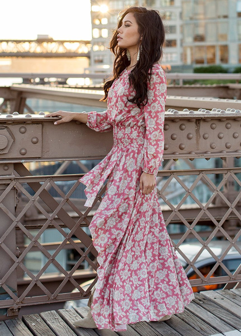 Vella Dress in Rust Floral