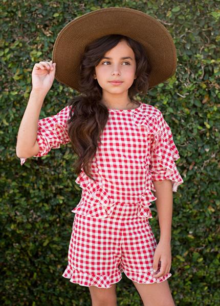 Veronica Romper in Gingham