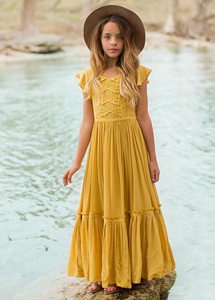 Viola Dress in Mustard